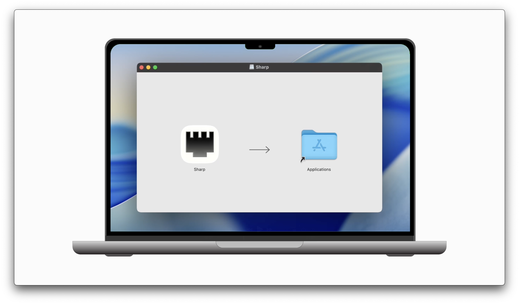 Drag Sharp into Applications