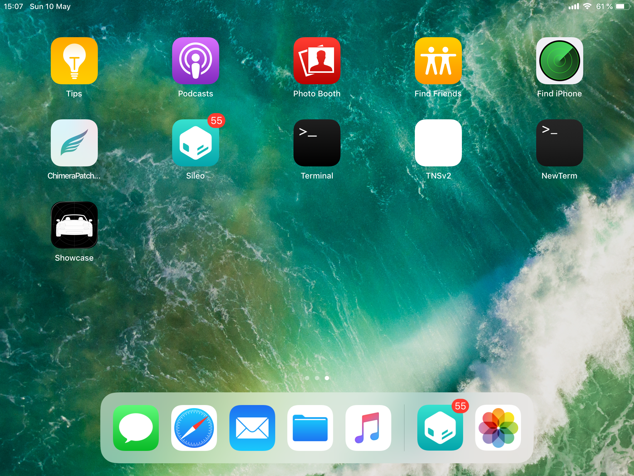 Showcase icon on the iPad home screen